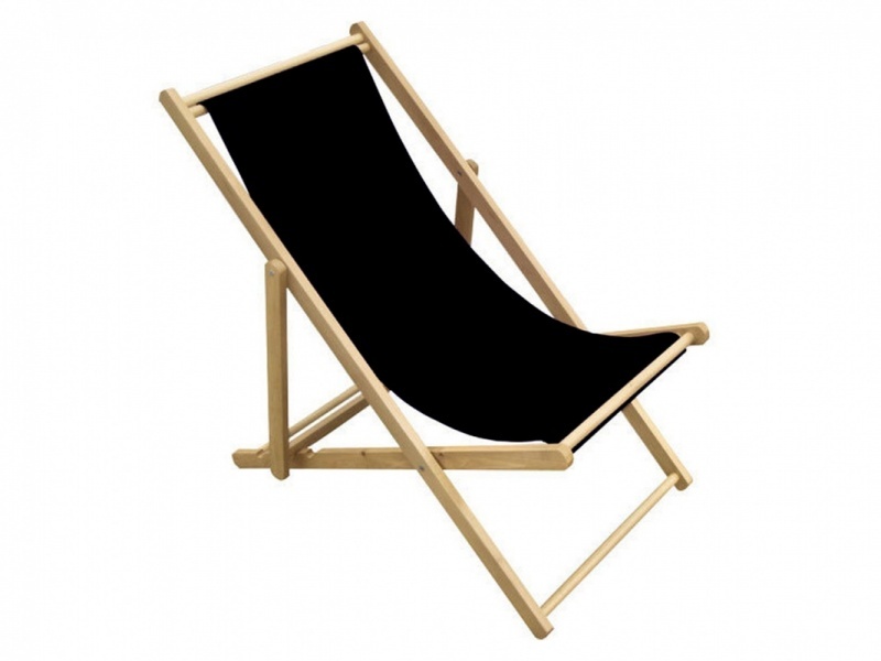 Strandstoel zwart